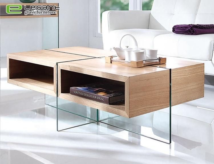 Modern High Gloss Square White Glass Coffee Table