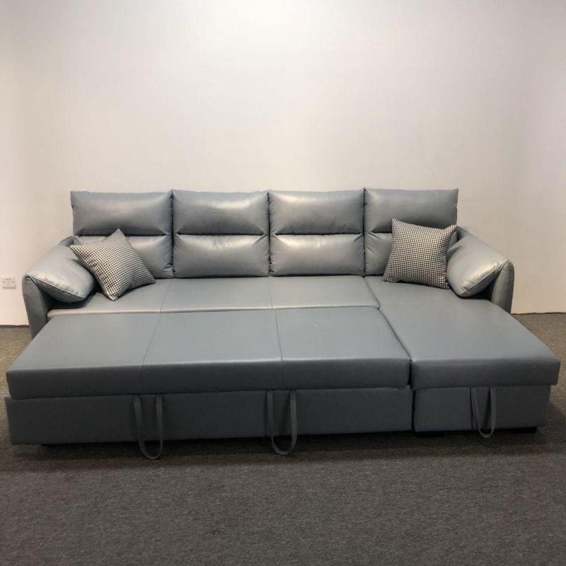 Italian Sofa Villa Living Room Combined Dual-Purpose Storable Rechargeable Sofa Bed