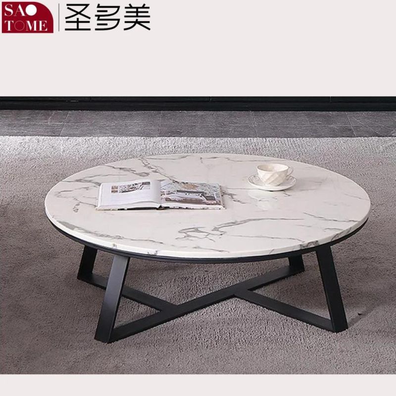 Modern Living Room Furniture Slate/Stainless Steel Coffee Table