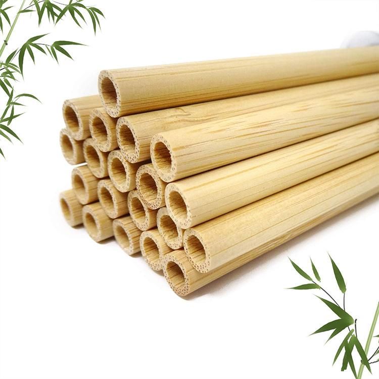 Bar Accessory Bamboo Round Straws for Beverage