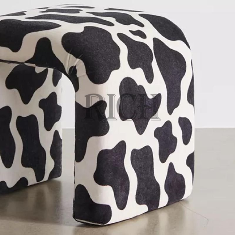 Cow Color Fabric Little Tiny Footstool Small Cute Children Ottoman