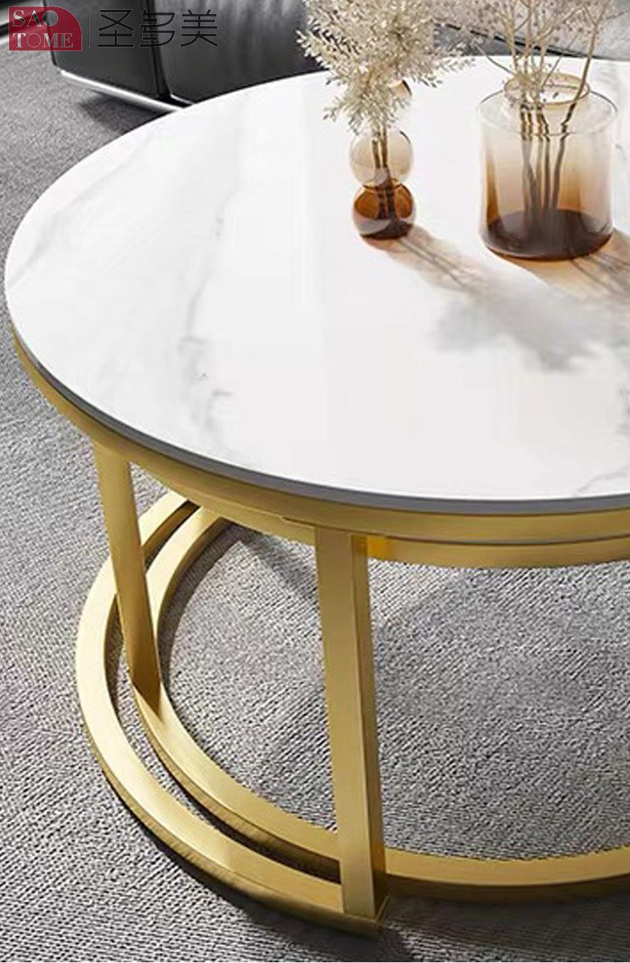 New Style Separate Round Home Furniture Living Room Coffee Table Metal Side Table Bedroom Table Melamine Laminated Tea Table