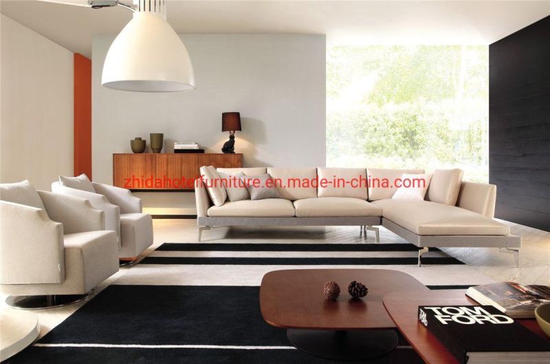 5 Star Hotel Lobby Fabric Reception Large Sofa for Living Room Villa