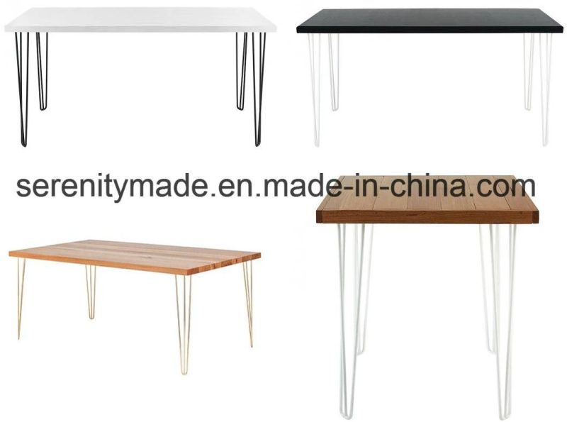 Wholesale Table Furnitures Stackable Hairpin Legs Wooden Top Table