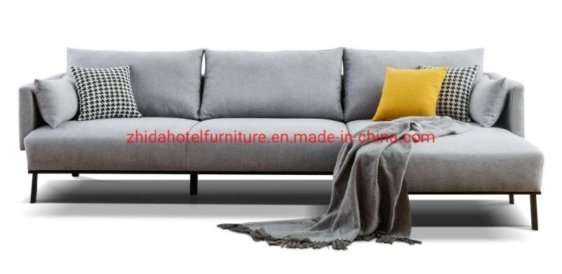 Small L Shape Modern Leisure Hotel Furniture Living Room Sofa