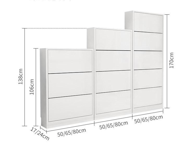 Modern Melamine Chipboard Home Shoes Cabinet