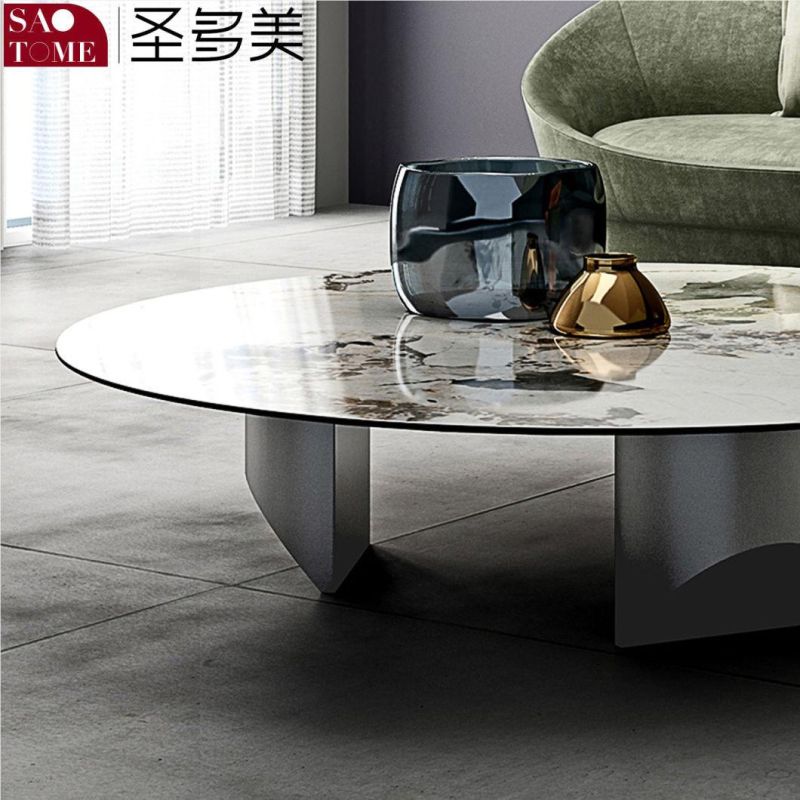 Modern Popular Living Room Furniture D-Shaped Foot Tea Table