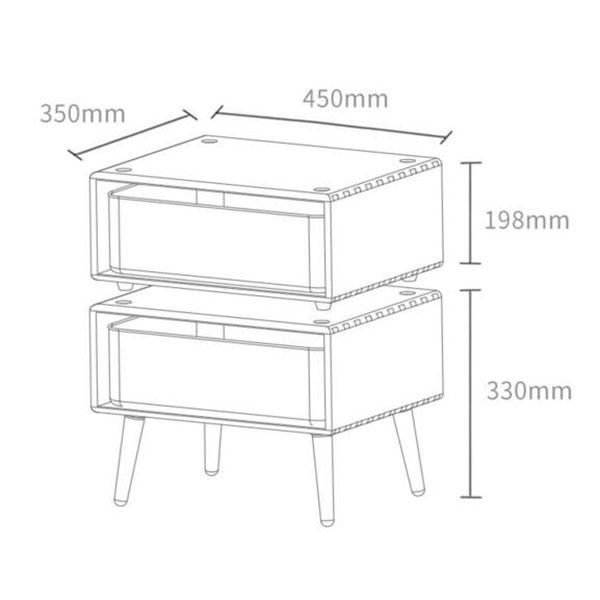 Multi-Layer Drawer Bamboo Storage Cabinet for Living Room