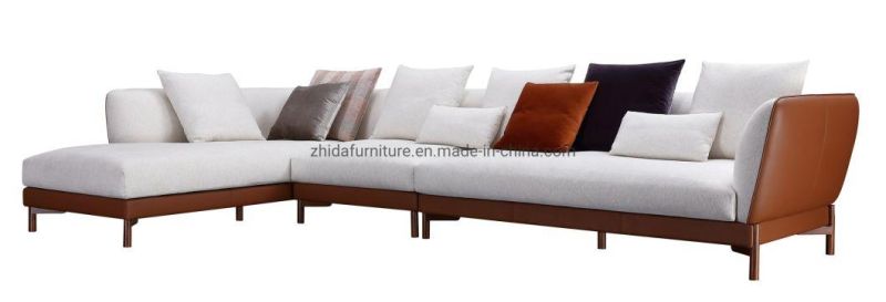 Chinese Foshan Furniture L Shape Corner Sofa for Home Use