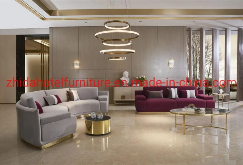 Luxury Living Room Furniture Home Velvet Sofa for Hotel Villa