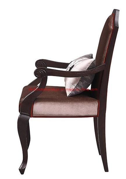 Hotel Lobby Solid Wood Cafe Chinese Style Living Room Chair