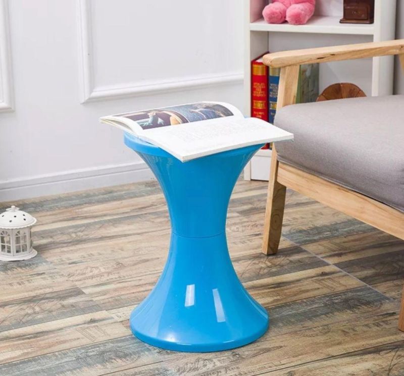 Plastic Material Unique Stacking Stool Storage Design Easy Folding Drum Stool