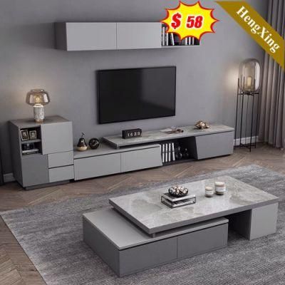 Factory Prices Wholesale Marble Melamine Wood Furniture Coffee Table with TV Stand