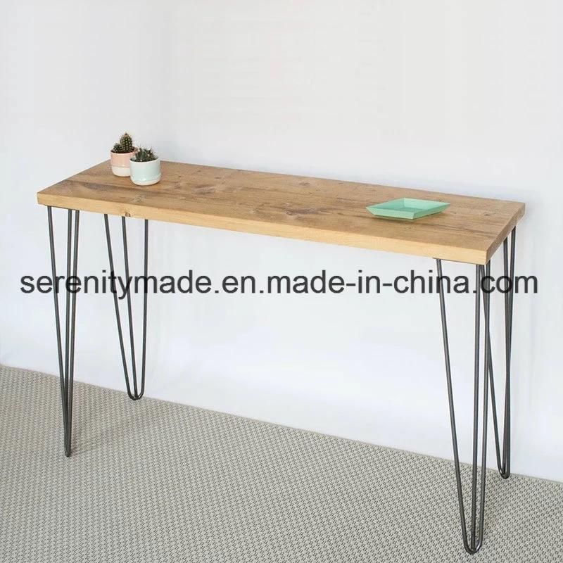 Wholesale Table Furnitures Stackable Hairpin Legs Wooden Top Table