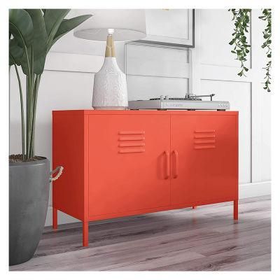 Steel Office Furniture 2 Doors Lockable TV Storage Filing Cabinet