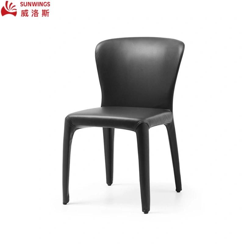 Modern and Design Solid Wood PU Leather All - Covered Dining Chair for Living Room