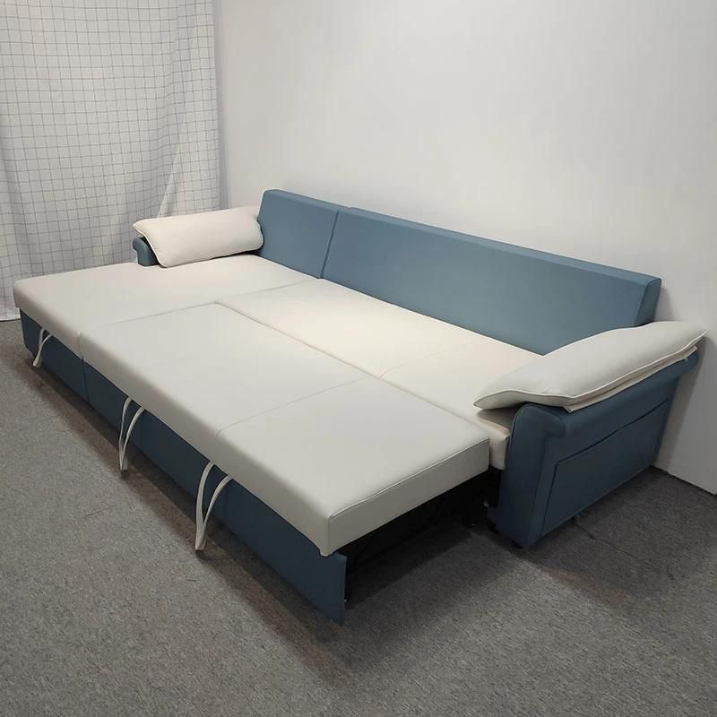 Living Room Dual-Purpose Lazy Foldable Sofa Bed with Storage Box