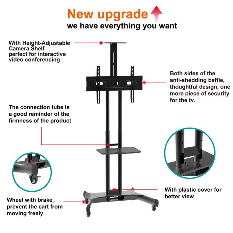 High Quality Rolling TV Stand for 32" to 70" Tvs (CT-FTVS-T104SE)