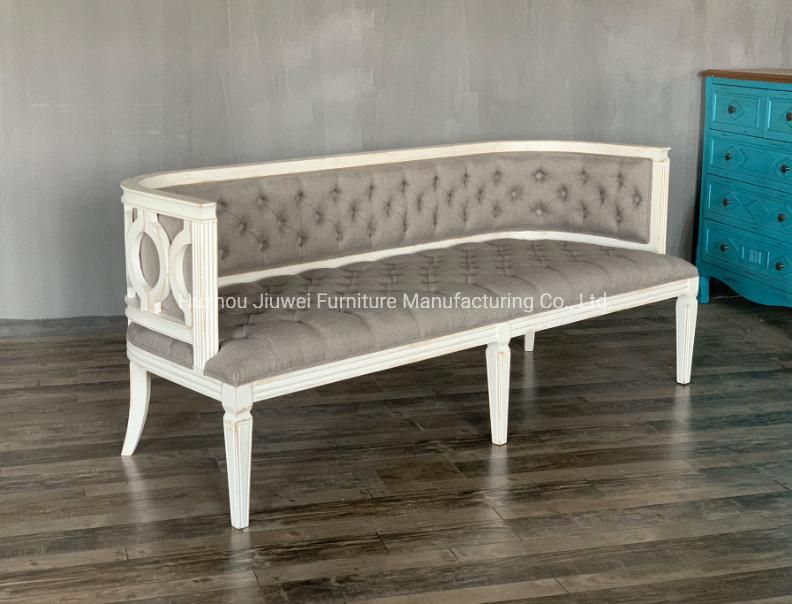 Oak Wood Home Living Room Sofa Furniture Lounge Wedding Party Tufted 3 Seats Sofas