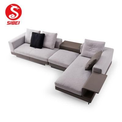 Living Room Furniture New Corner L Shaped Sofa Couch Set Luxury Modern White L Shape Sofa Sectional Sofa