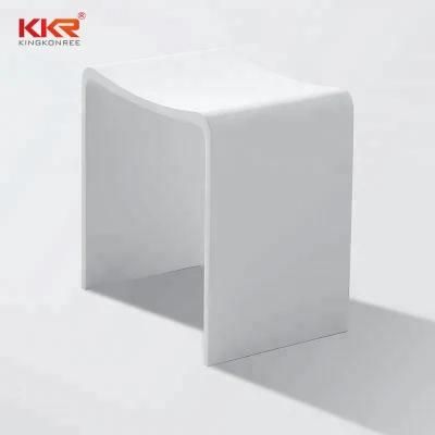 Artificial Stone Stool Solid Surface Bathroom Shower Stool for Hotel Bathroom