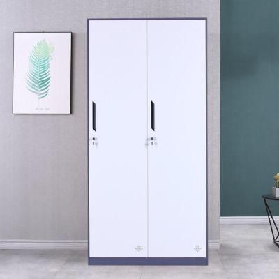 2-Door Assembled Office Metal Clothes Locker Wardrobe Changing Room Lockers