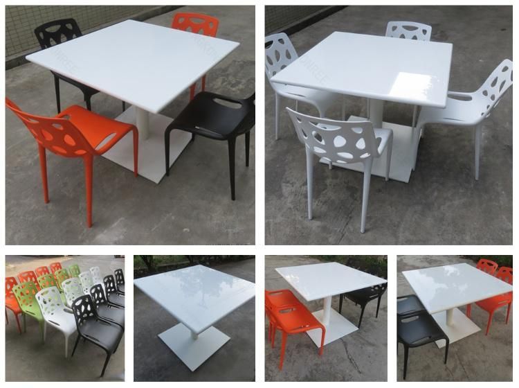 Solid Surface Rectangle Artificial Marble Like Color Dining Table Wholesales