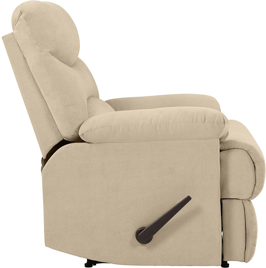 Modern Design High Adjustable Fabric Bean Bag Backrest Manual Recliner with Luxury Wooden Bar