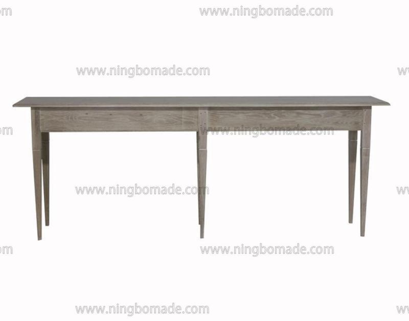 Antique Nordic Classic Furniture Dark Natural Oak Console Table