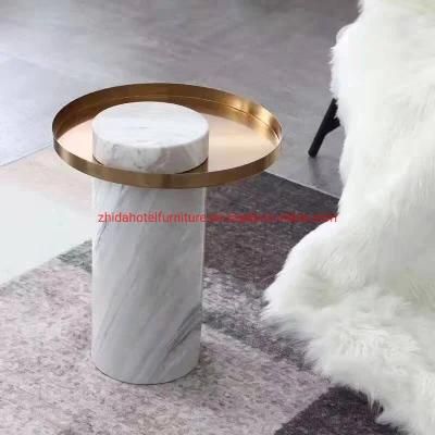 Metal Round Coffee Table Modern Center Table Sofa Table