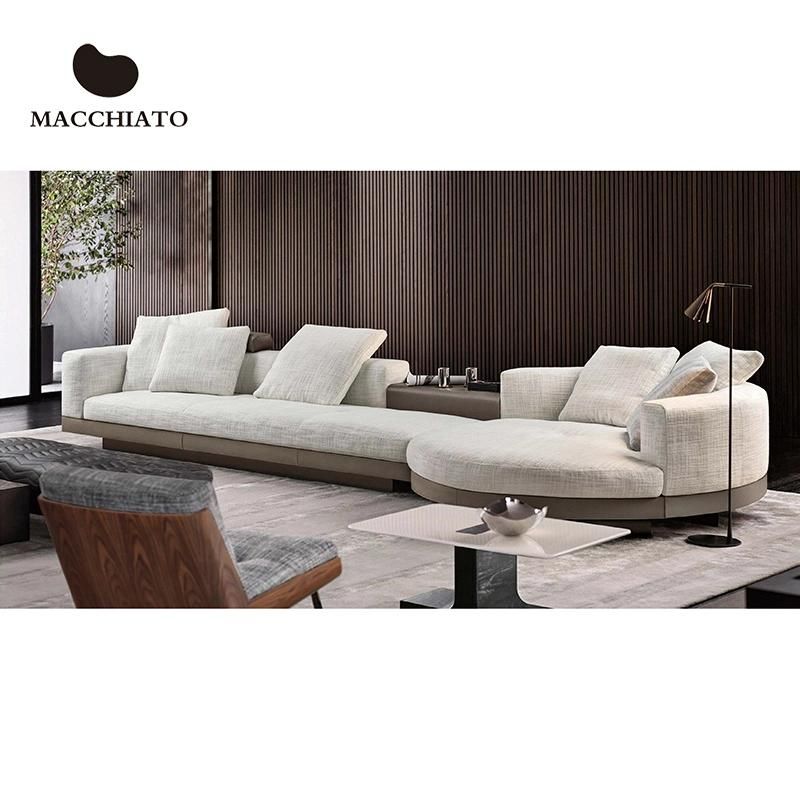 Living Room Furniture Italian Modern Design Sectional L Shape Fabric Sofa