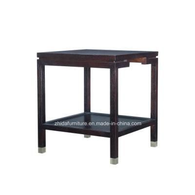 Oriental Design Square Coffee Black Wooden Side Table