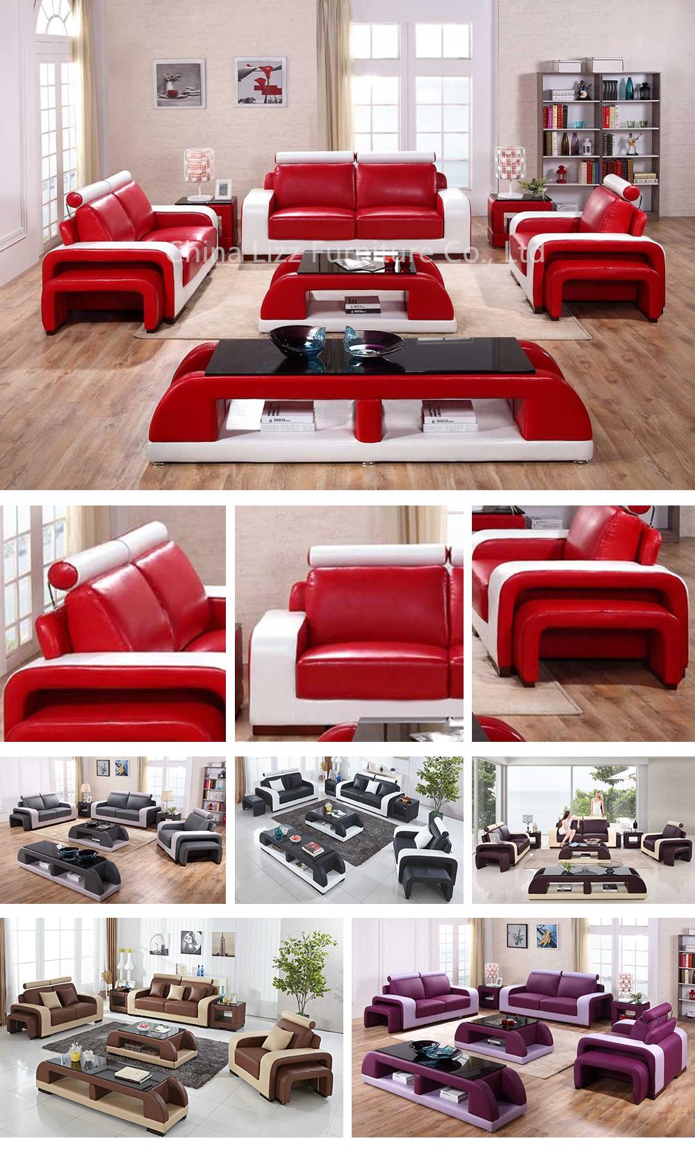 Latest Leisure Modern Living Room Set Genuine Leather Sofa