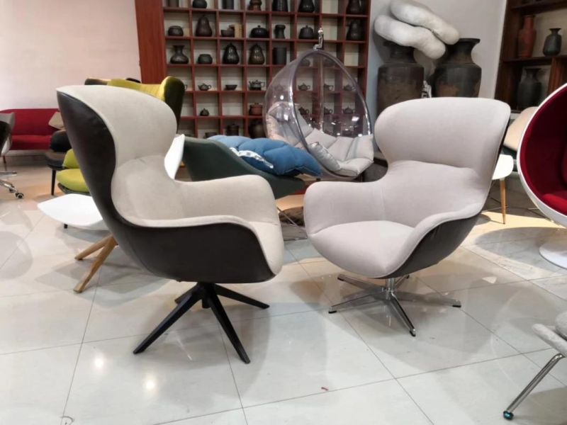 Famous European Creative Design New Style Luxury Modern Furniture Fiberglass Lounge Swivel Arm Chair