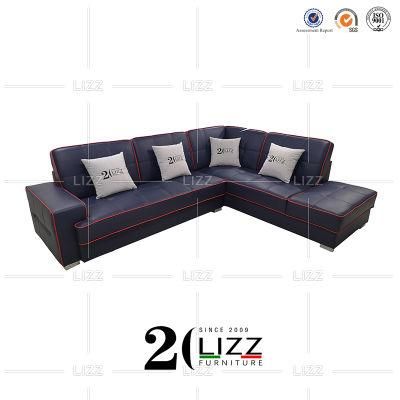 Modern L Shape Home Leather Corner Sofa Furniture