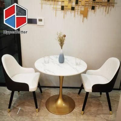 2 Seats Tulip Marble Table Set Round