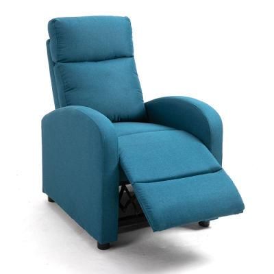 Cheap Functional Single Sofa Accent Recliner Fabric Sofa Blue