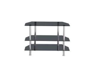 Three Layers LCD Black Glass TV Stand (TV098)