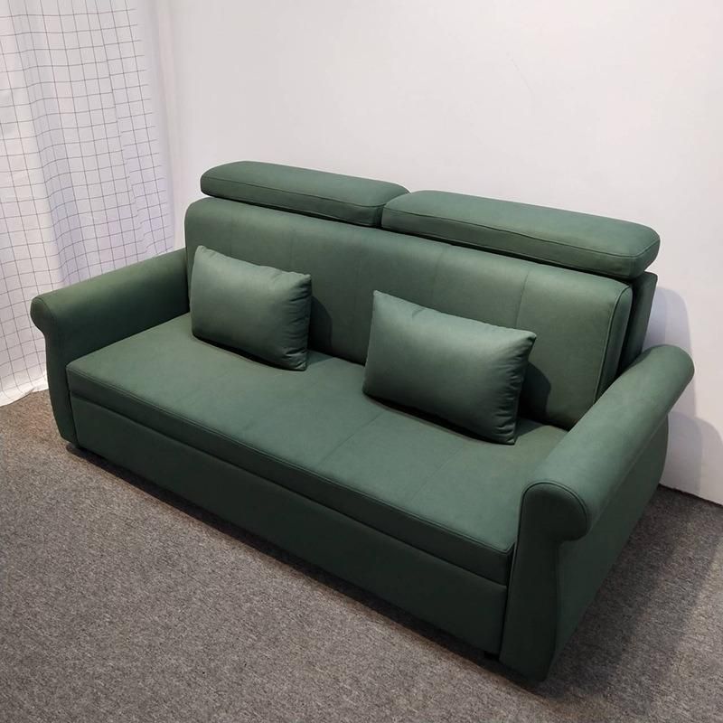 Green Color Sofa Bed with High Quality Technology Cloth Various Usage for Living Room