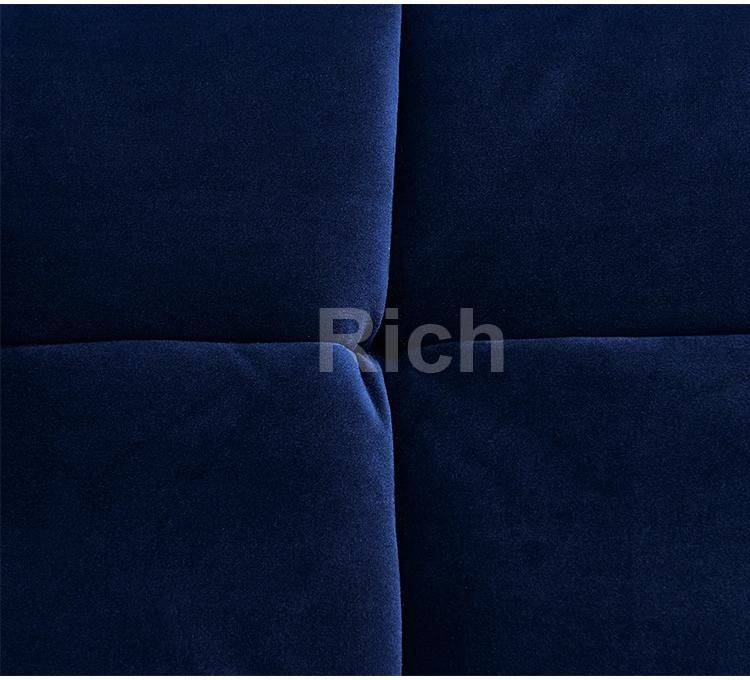 Modern Design Home Furniture Set Couch Living Room Blue Fabric Sofa