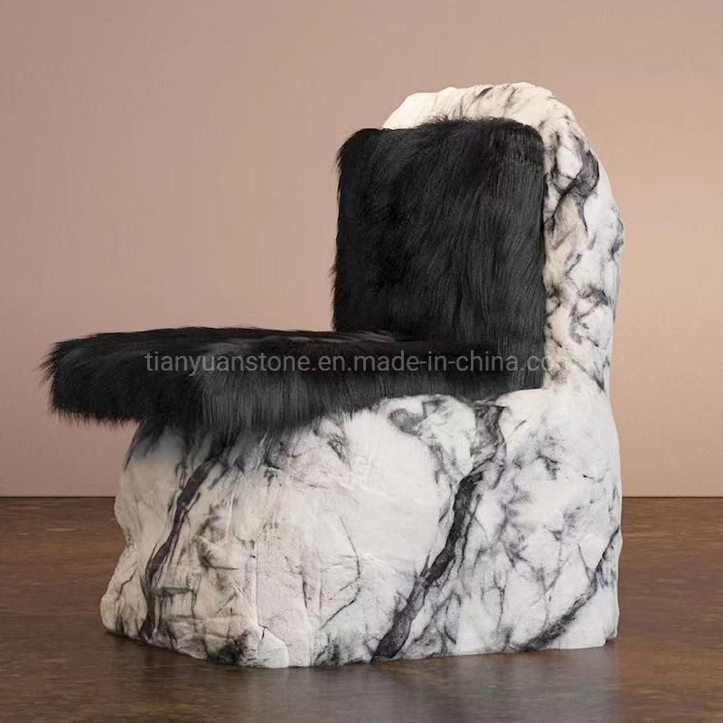 Marble Table Irrgular Solid Purple Marble Table for Home and Mock Room Decoration