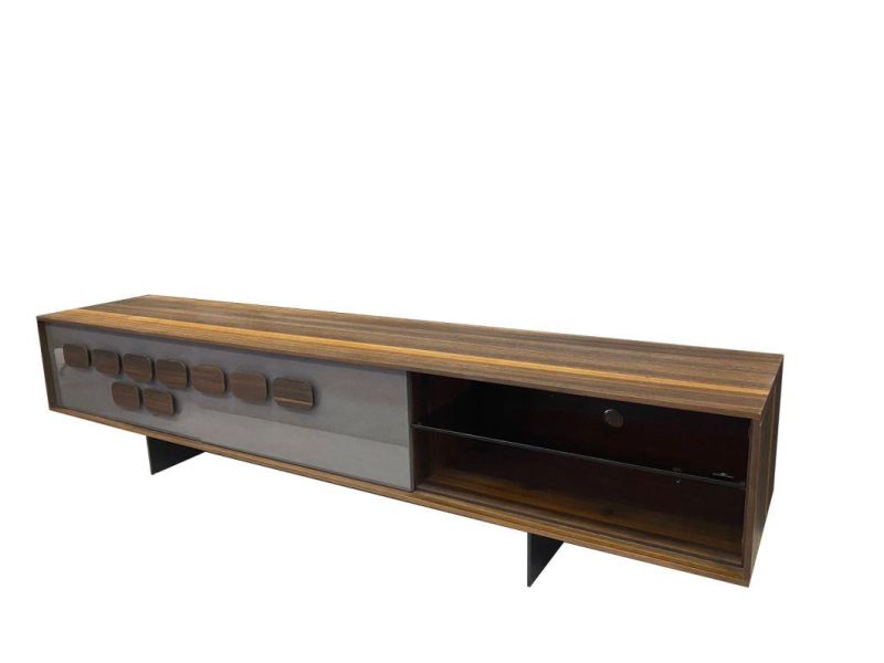 2108 TV Stand /MDF /Eucalyptus Veneer/ Metal Coating Base