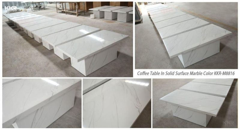 Custom Modern Restaurant Home Furniture Marble Pattern Top Dining Stone Table