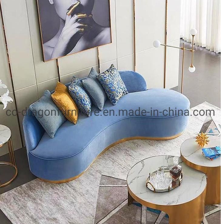 Fashion European Style Velvet Living Room Sofa for Home Furniture