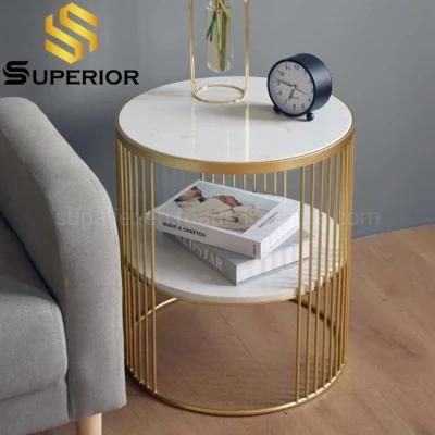 European Style Cage Design Sofa End Table for Home