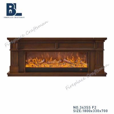 Factory Price Home Appliance French Style Decorative Electric Fireplace Mantel Wooden TV Stand for Living Room Furniture for Sale