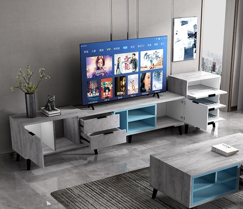 Light Luxury Tea TV Cabinet Combination Set Home Furniture (UL-20N1353)