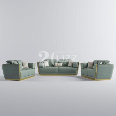 Italian Original Design Modern Geniue Leather Sectional 2 Seater Lounge Couch Sofa for Home Decoration