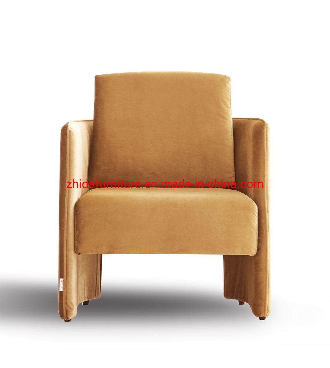 Home Furniture Luxury Metal Modern Amrest Office Velvet Reception Chair