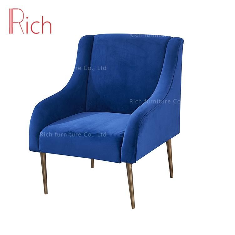 Modern Drawing Room Home Velvet Fabric Living Room Furniture Chair